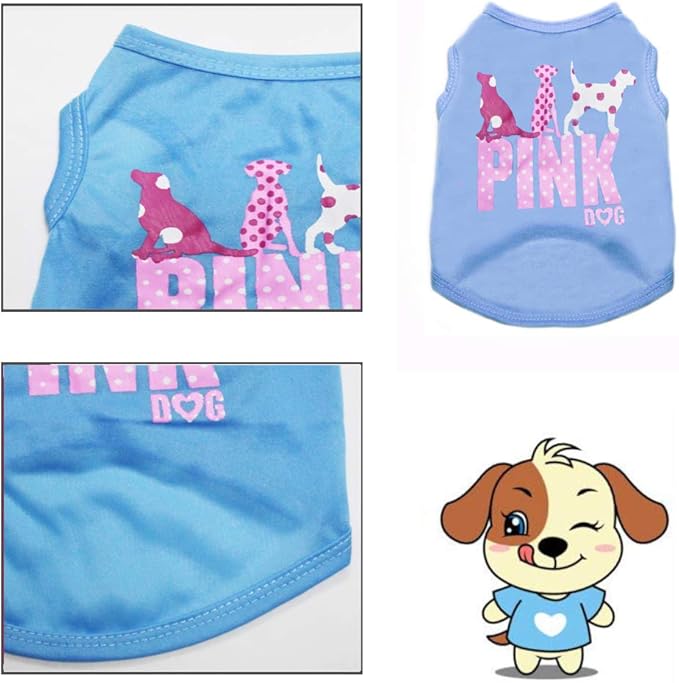 Cute Dog Shirt for Small Medium Puppy, Cat Apparel for Boy|Girl Dog Clothes, Christmas New Year Fashion Female Outfit