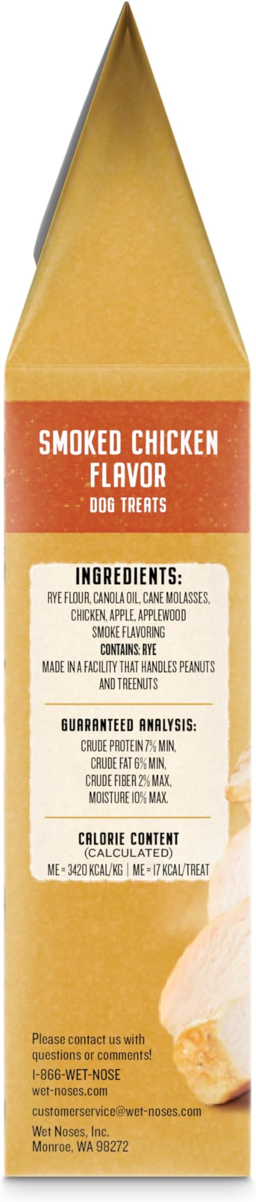 Organic Crunchy Dog Treats – for All Pet Sizes, Breeds – All-Natural Puppy Treat, Senior Dog Snack – 100% Human-Grade – Delicious Chews for Dogs - Meaty Smoked Chicken, 14 Oz (2 Pack)