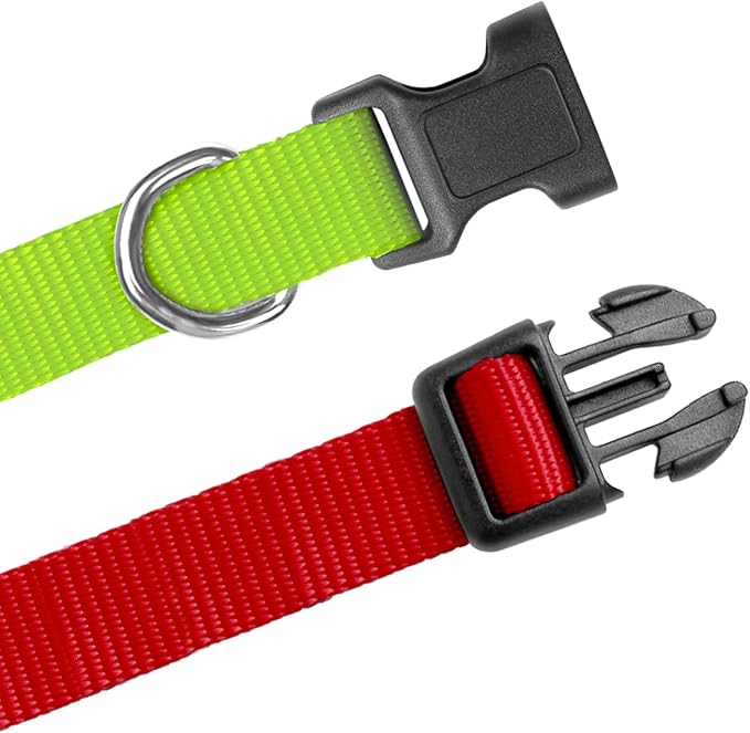 Replacement Collar for Shock Collar, Stylish & Comfortable Puppy Collar 2 Pack for Boy & Girl, Compatible with PetSafe Bousnic Sportdog Garmin Trainers for Small Medium Large Dogs (Green & Red)