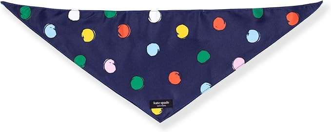 kate spade new york Pet Bandana for Boy or Girl Dogs, Lightweight Bandana for Dog, Cute Dog Scarf for Small or Medium Pets, Watercolor Dot