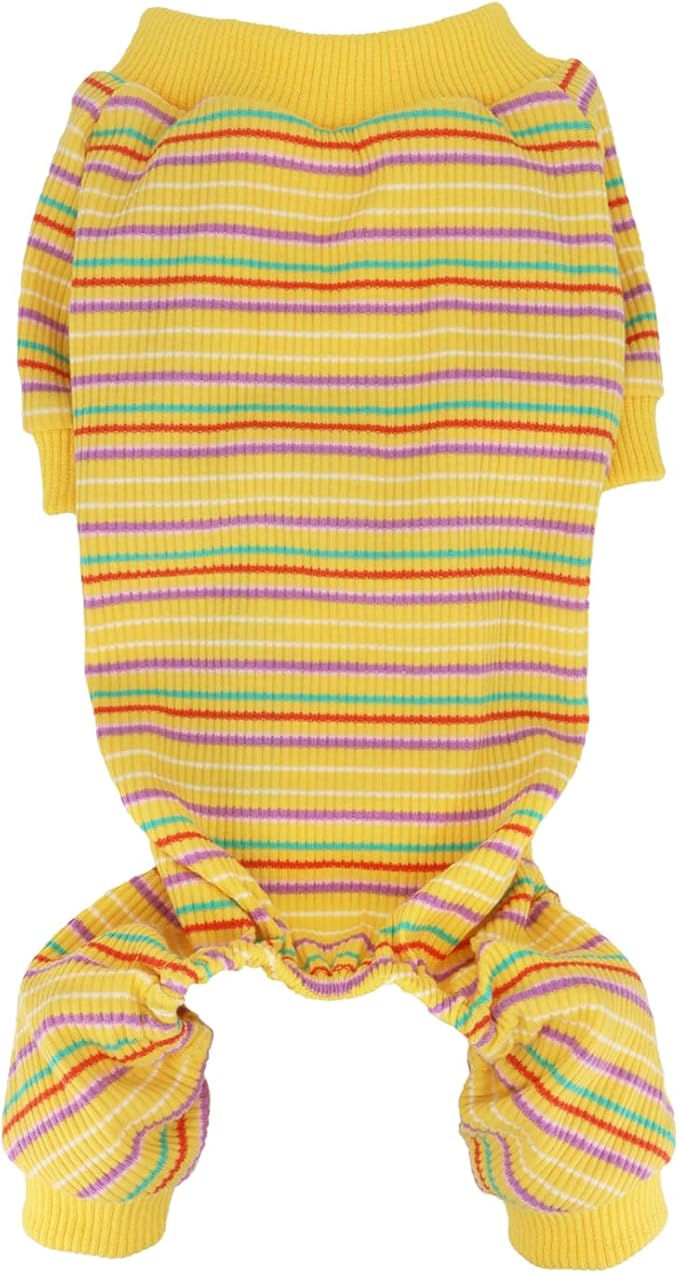 LOPHIPETS Dog Pajama Onesie for Small Chihuahua Yorkie Poodle Clothes Apparel-Yellow/M