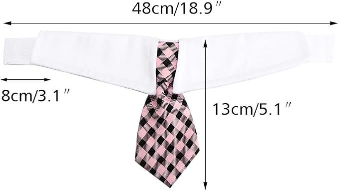 Segarty Bow Tie Dog Collar, 6 Pieces Adjustable Pets Dog Cat Neck Ties Pet Necktie with Suit White Collar for Medium Large Dogs Tuxedo Costumes Grooming Accessories, Dog Tux Ties for Wedding