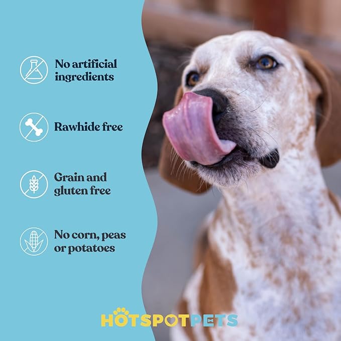 hotspot pets Beef Dog Treats Esophagus (6 Inches) (60 Pack)- 100% Natural Healthy Chews for Dogs - Meat Jerky Snack Free of Preservatives, from Grass Fed Cattle