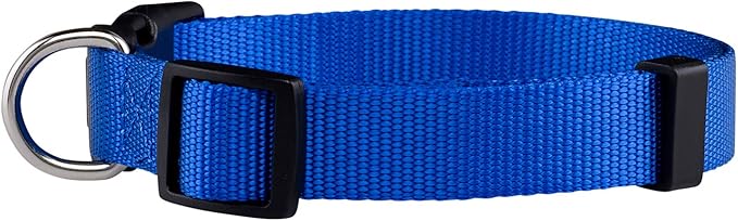 Native Pup Basic Nylon Dog Collar, Adjustable for Small, Medium, Large pet and Puppies Accessories, Cute Colors for Male, Female, boy, Girl, Puppy (Small, Dark Blue)