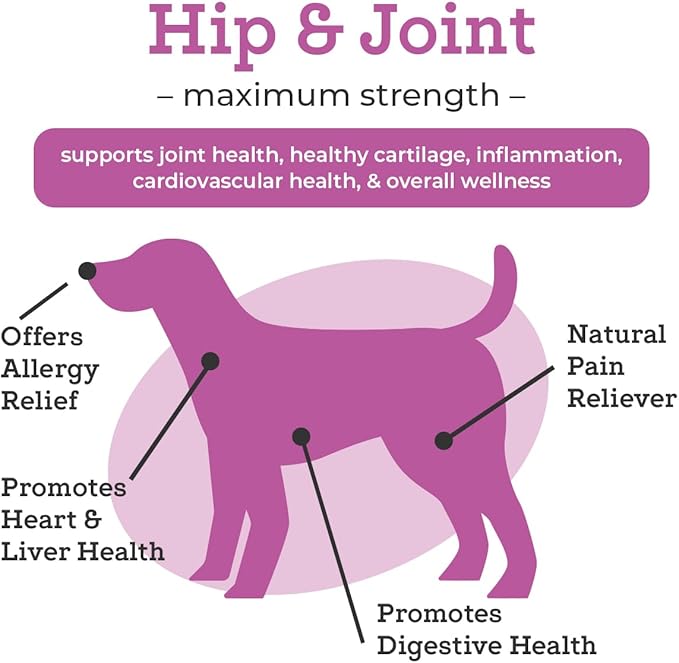 VetPro Complete Dr. Joseph's Peanut Butter Hip and Joint Dog Chews, 60 Count, Pain and Inflammation Relief with Glucosamine, Chondroitin, MSM, Turmeric, Vitamin C, Omega 3, Treats Hip Dysplasia
