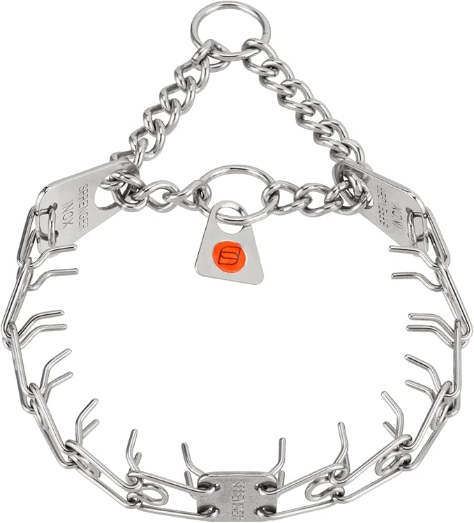 Herm Sprenger Prong Collar for Dog Training | Micro Prong Stainless Steel Ultra-Plus Dog Collar | Assembly Chain Training Collar for Smaller Dogs | Made in Germany - (1.5 mm, (Neck Size Upto 9.5"))
