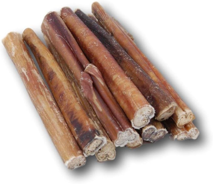 Top Dog Chews 6” Bully Sticks –100% Natural, Grass-Fed Beef from Free-Ranging Cattle, 25 Pack, Long Lasting Dog Treats. Ideal for Chewing, Healthy Teeth & Gums