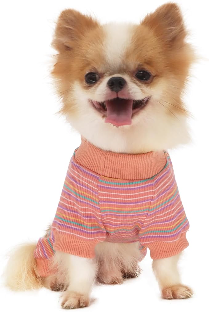 LOPHIPETS Dog Pajama Onesie for Small Chihuahua Yorkie Poodle Clothes Apparel-Pink/M