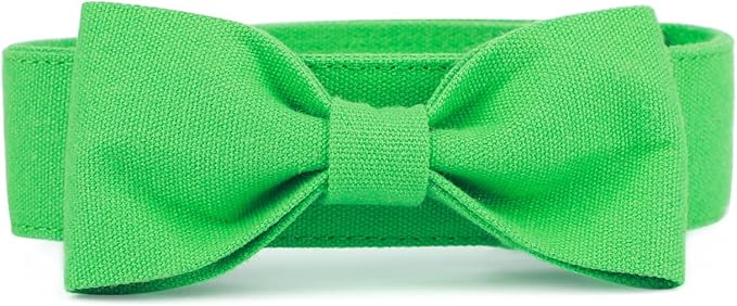 Segarty Dog Bow Ties, Adjustable Green Bowtie Collar for Small Medium Dogs, Durable Cat Neck Tie Tuxedo Comfortable Cotton Pets Grooming Accessories for Formal Wedding Holiday Birthday Gift Party