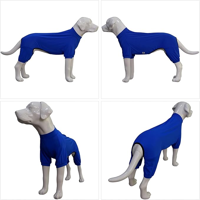 LoveLongLong Dog Jumpsuit with UV Protection and Quick-Dry Fabric for Spring Summer Pet Pajamas Royel Blue S