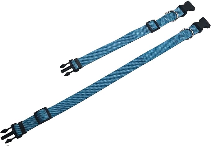 Adjustable Nylon Dog Collar, pet Collar 1 Inch 3/4 Inch 5/8 Inch Wide, for Large Medium Small Dogs (S(5/8" x 11-16"), Sky Blue)