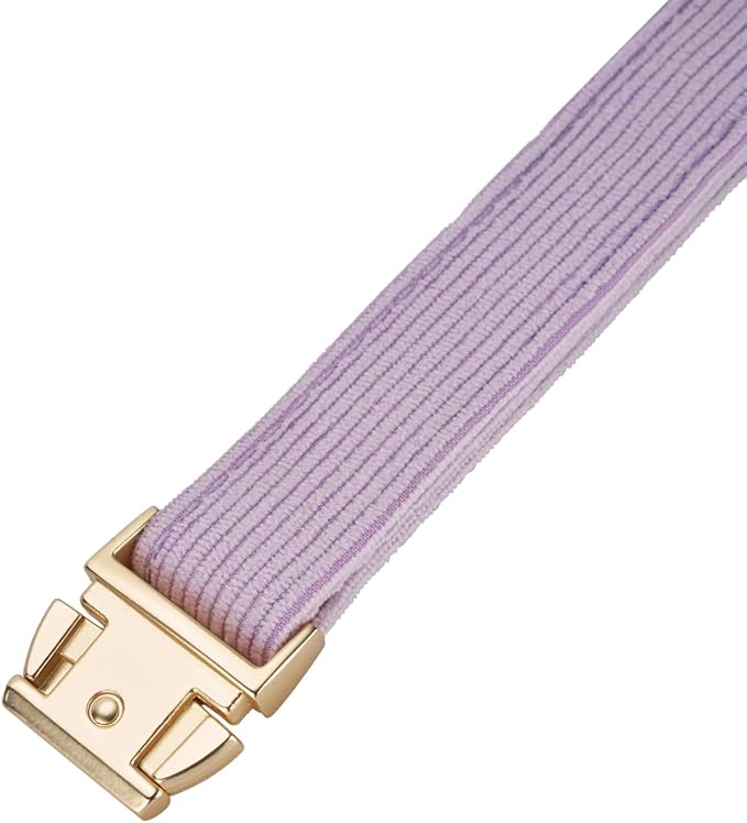 Soft Dog Collar with Metal Buckle Adjustable Durable Comfort Cotton Corduroy Collars for Large Medium Small Dogs Velvet Dog Collars, Lilac