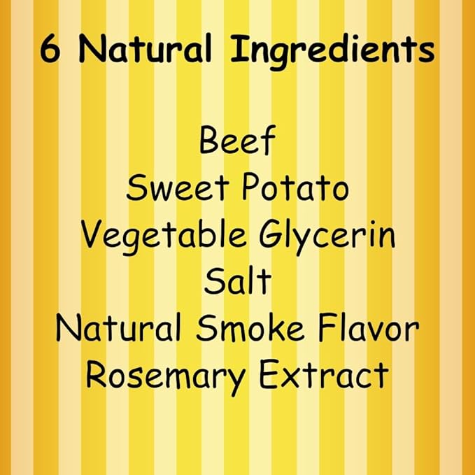 Beef and Sweet Potato Jerky, All Natural Dog Treats, Soft and Chewy, Made in USA, Grain Free (32 oz)