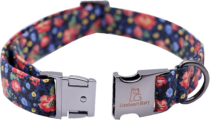 Lionheart Glory Cute Floral Pattern Pet Collar - Adjustable for Small Dogs