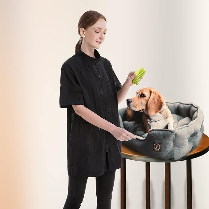 Dog Grooming Smock Waterproof Smock Barber Jackets for Women Men Pet Groomer Smock Anti-Static Cosmetologist Barber Smock