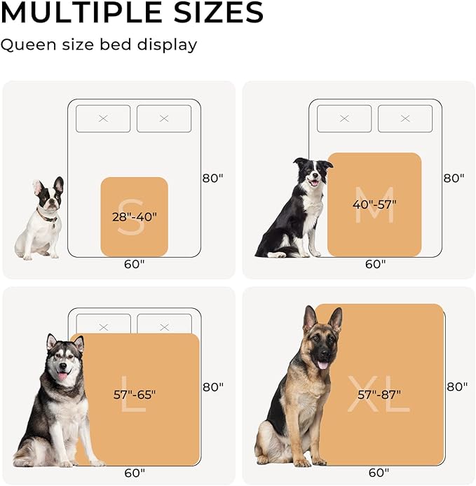 Luciphia Waterproof Pet Blankets for Couch Sofa Bed Cover Liquid Pee Proof Washable Soft Fluffy Large Dog Blanket Reversible Furniture Protection Paw Grey Medium(57" x 40")