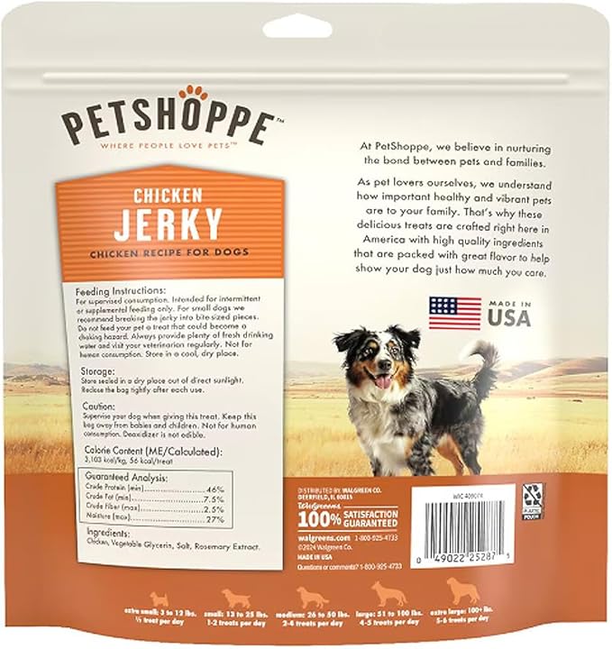 PetShoppe Premium Chicken Jerky Dog Treats (12 oz)
