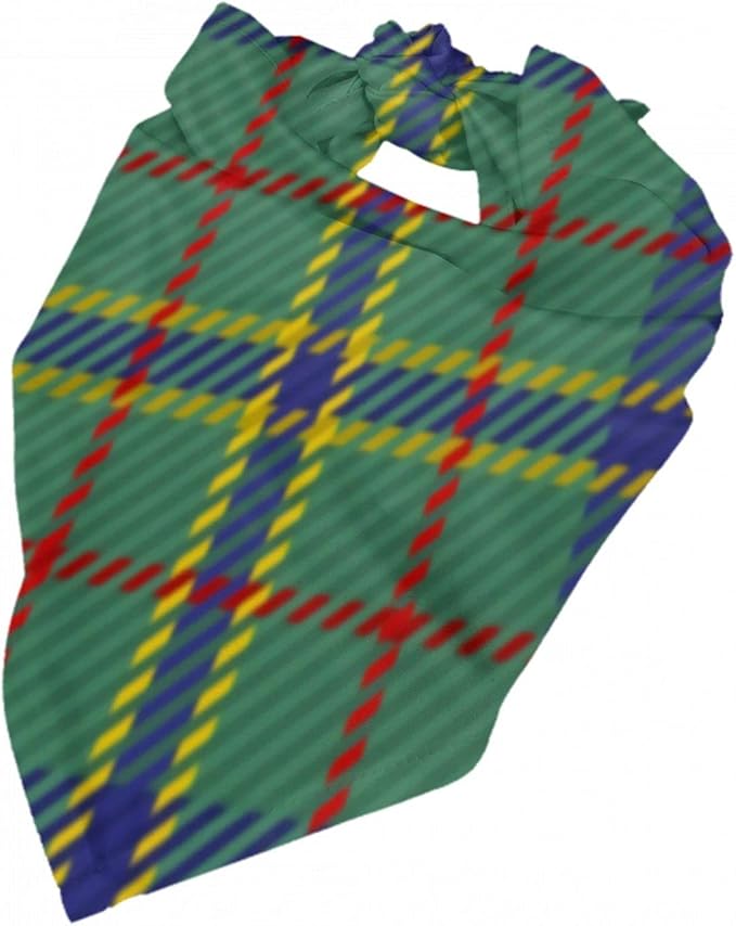 Pet Triangle Scarf, Platt Tartan pet cat and Dog Scarf, Pet Clothing Accessories, Plaid Pet Scarf, for Small to Large Dogs Cats