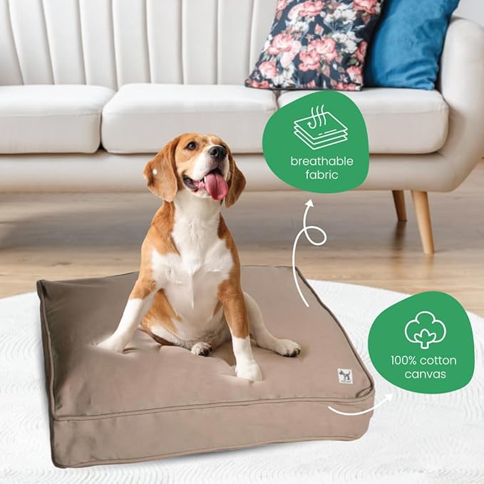 Molly Mutt Small Dog Bed Cover - Wild Horses Print - Measures 22”x27”x5’’ - 100% Cotton - Durable - Breathable - Sustainable - Machine Washable Dog Bed Cover