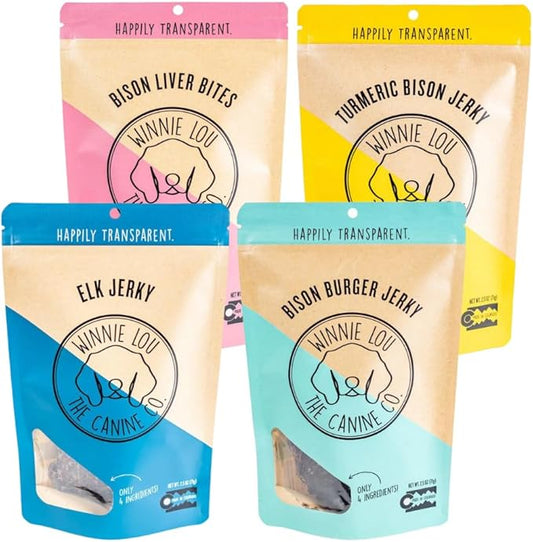 Meat Bundle: Elk Jerky, Bison Liver Bites, Turmeric Bison Jerky, Burger