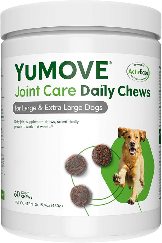 Lintbells YuMOVE Joint Supplement Dog Chews - Contains Glucosamine, Green Lipped Mussel - Natural Relief from Hip Ache, Stiff Joints - 1 Month’s Supply (Large & X-Large)