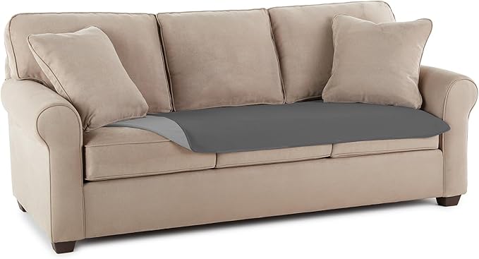 Mambe 100% Waterproof Furniture Cover Blanket for Dogs and Cats, Protection for Bed Couch Sofa Recliner Carpet, Soft Durable Washable Microfleece, Slate-Mist, 30x70 inches