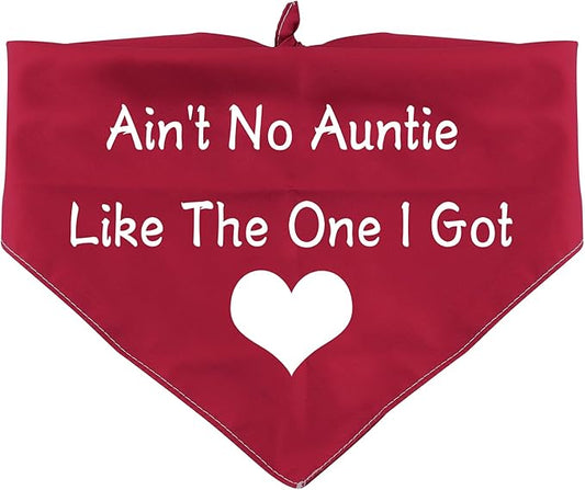 PXTIDY Ain't No Auntie Like The One I Got Dog Bandana Dog Aunt Reversible Triangle Bibs Pet Scarf Pet Bandanas for Dogs (Ain't No Auntie)