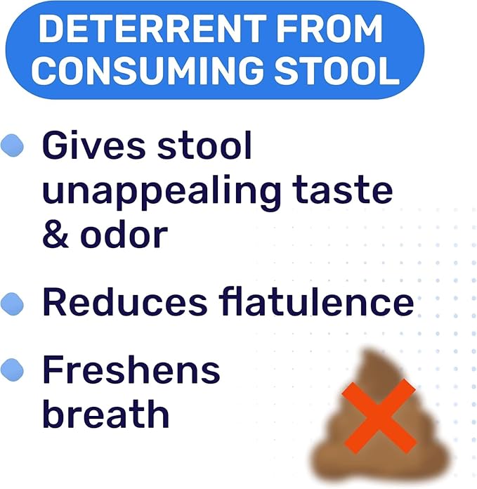 No Poo Chews for Dogs - Coprophagia & Stool Eating Deterrent with Probiotics, Digestive Enzymes & Breath Aid Support - Stop Dog Poop Eating - Made in USA - 120 Soft Chews