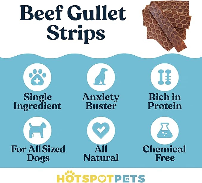 Beef Jerky Dog Treats Esophagus (6 Inches- 20 Pack) - 100% Natural Healthy Chews for Dogs - Meat Jerky Snack, Rich in Glucosamine for Joint Health,All Natural from Grass Fed Cattle