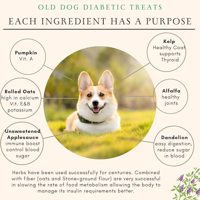 All Natural Diabetic Dog Treats, 10 oz- Vet Approved