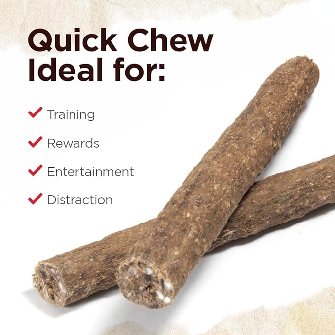 Natural Farm Natsticks Beef Chewy Sticks with Collagen (32-Pack), Made from Premium All-Natural Beef, Great for Small, Medium, Large Dogs, Protein-Rich, Quick-Chew Treats, Highly Digestible