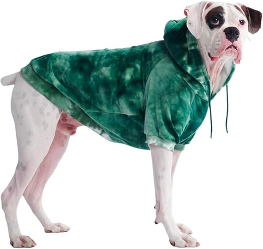 Spark Paws Dog Hoodie - Premium Quality, Buttery Soft, Superior Comfort and Fit, Calming Fleece Interior, Suitable for All Breeds -Green Skydye, 2XL
