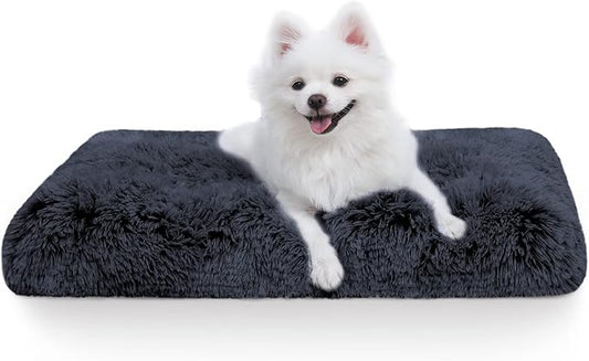 Vonabem Small Dog Crate Pad, Washable Crate Beds for Small Dogs & Cats, Plush Soft Pet Puppy Beds, Kennel Pad 24 * 18 inch