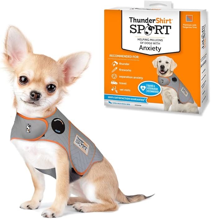 ThunderShirt for Dogs, XX Small, Platinum Sport - Dog Anxiety Relief Calming Vest