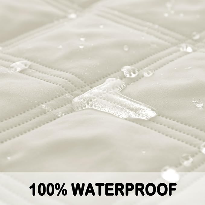 fuguitex Waterproof Dog Blanket Reversible for Small Dogs Resistant Leakproof Washable Couch Cushion Bed Protector Cover for Indoor Furniture Pet Friendly(82"*102",Baby Pink+Cream
