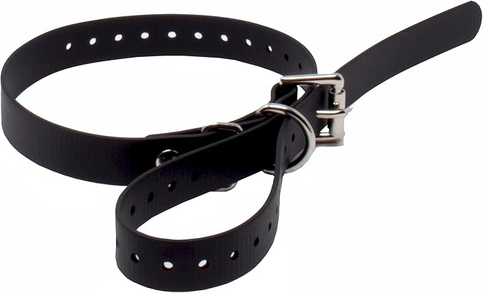 Educator Biothane Dog Collar, Waterproof, Odorproof, Metal Buckle and D Ring, Adjustable for Custom Fit, Cool and Comfortable, for Small, Medium, or Large Dogs, 3/4-Inch, Black