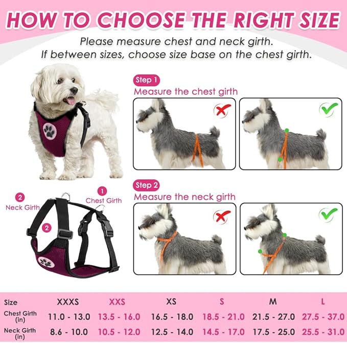 SlowTon Dog Seat Belt Harness for Car, Dog Car Harness Adjustable Mesh Breathable & Dog Seatbelt Safety Tether with Elastic Bungee for Small Medium Large Pets(Burgundy, Single Clip, XS)