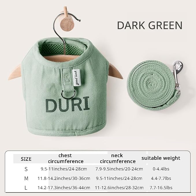 MANON ROSA Rabbit Harness and Leash Set - Escape-Proof Adjustable Vest Harness for Dwarf Bunnies, Soft Padded Conejos Collar with Safety Buckle, Small Animal Walking Accessories