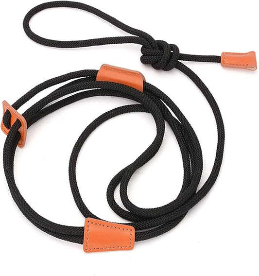 Meow&Woof Pig Harness & Leash, Escape Prevention Adjustable Rope, All in One Design, All Life Stages Small to Medium Mini Pigs-5 Feet Long-Black