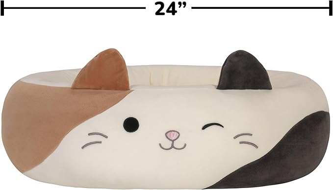 Squishmallows Original 24-Inch Cam The Calico Cat Pet Bed - Medium Ultrasoft Official Jazwares Plush Pet Bed