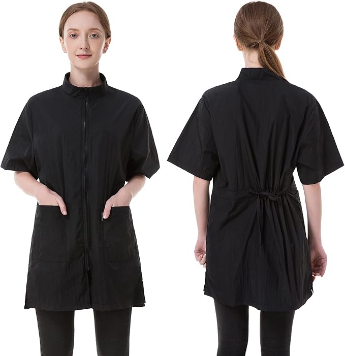 Dog Grooming Smock Waterproof Smock Barber Jackets for Women Men Pet Groomer Smock Anti-Static Cosmetologist Barber Smock