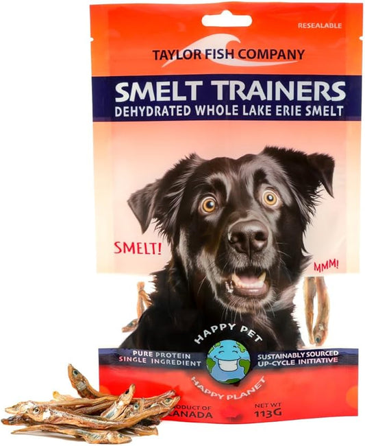 Smelt Pet Treats for Dogs & Cats – Single Ingredient Dehydrated Whole Smelt, Sustainably Sourced, Grain-Free, High Protein, No Additives, Natural Omega-3, Supports Healthy Skin & Coat, 4oz Bag