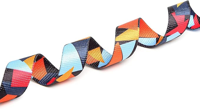 Adjustable Dog Collar with Patterns, Ultra Comfy Soft Nylon Breathable Pet Collar for Small Medium Large Dogs (L, Color Block)