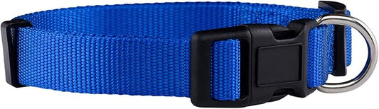 Native Pup Basic Nylon Dog Collar, Adjustable for Small, Medium, Large pet and Puppies Accessories, Cute Colors for Male, Female, boy, Girl, Puppy (Small, Dark Blue)