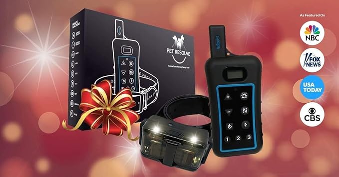 Dog Training Collar with Remote - 3960Ft, Hunting Standard, Removable Shock, LED Light, Vibrate, Anti Bark, Beep Mode, Rechargeable Waterproof E Collar for All Dogs Over 15lbs