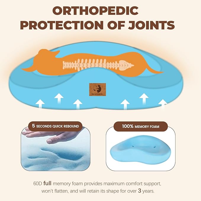 Orthopedic Dog Beds for Large/Medium Dogs, 9'' Thick Pure Memory Foam Dog Bed with Removable Washable Cover, Waterproof Couch Pet Bed, 60D High Density, Chewproof, Easy Clean, Dark Grey