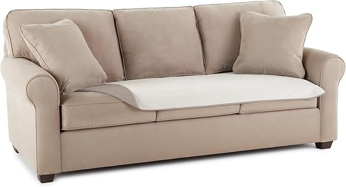 Mambe 100% Waterproof Furniture Cover Blanket for Dogs and Cats, Protection for Bed Couch Sofa Recliner Carpet, Soft Durable Washable Microfleece, Buff-Clay, 30x90 inches