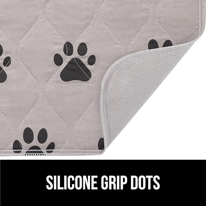 GORILLA GRIP Washable Puppy Pads, Slip Resistant Dog Crate Mat, Waterproof Cloth Pee Pad for Training Puppies in Playpen, Reusable Pet Incontinence Blanket, Protects Sofa, Furniture, Floors, 22x16