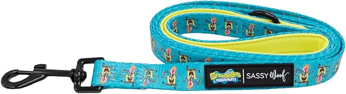 Spongebob Squarepants™ Jelly Fishin' Dog Leash 60-Inch with Neoprene Padded Handle - Comfortable, Durable, and Stylish for Small to Large Dogs - Officially Licensed