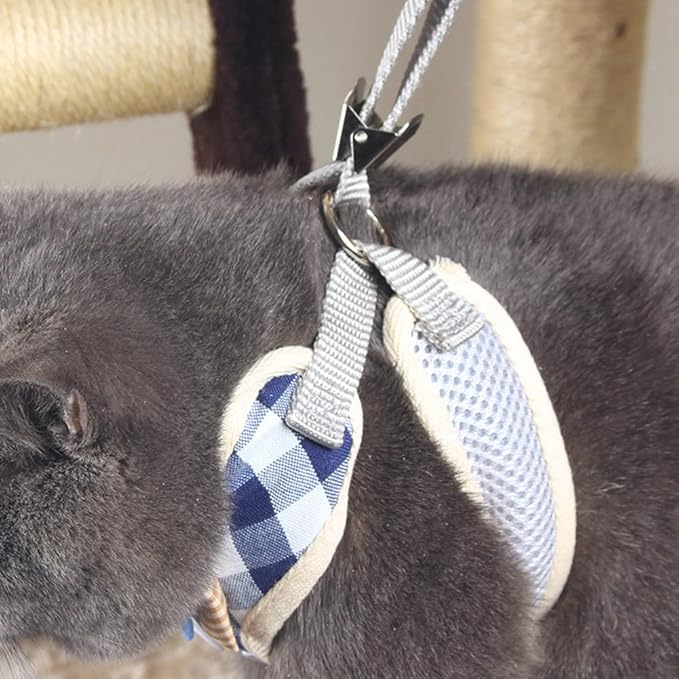 Puppy Harness and Leash Set for Walking Escape Proof Adjustable Soft Padded Mesh Front Vest Harness with Leash and Cute Bows Easy to Put On & Take Off Step in Dog Harness for Small Dogs and Cats